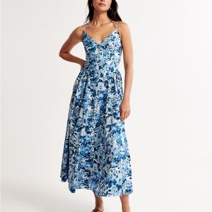 NWT Abercrombie Strappy Drop-Waist Maxi Dress
